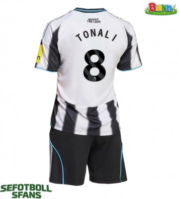 Newcastle United Sandro Tonali #8 Hemmaställ Barn 2025-26 Kortärmad (+ Korta byxor)